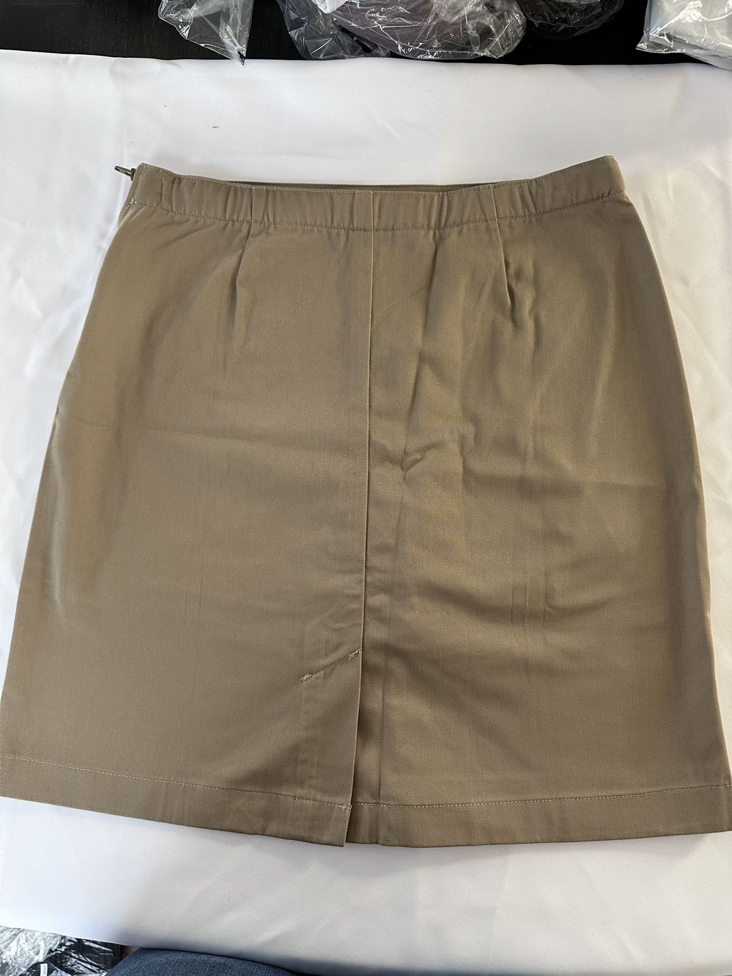 Girls Blend Chino Skort Top of Knee Size 14, Khaki