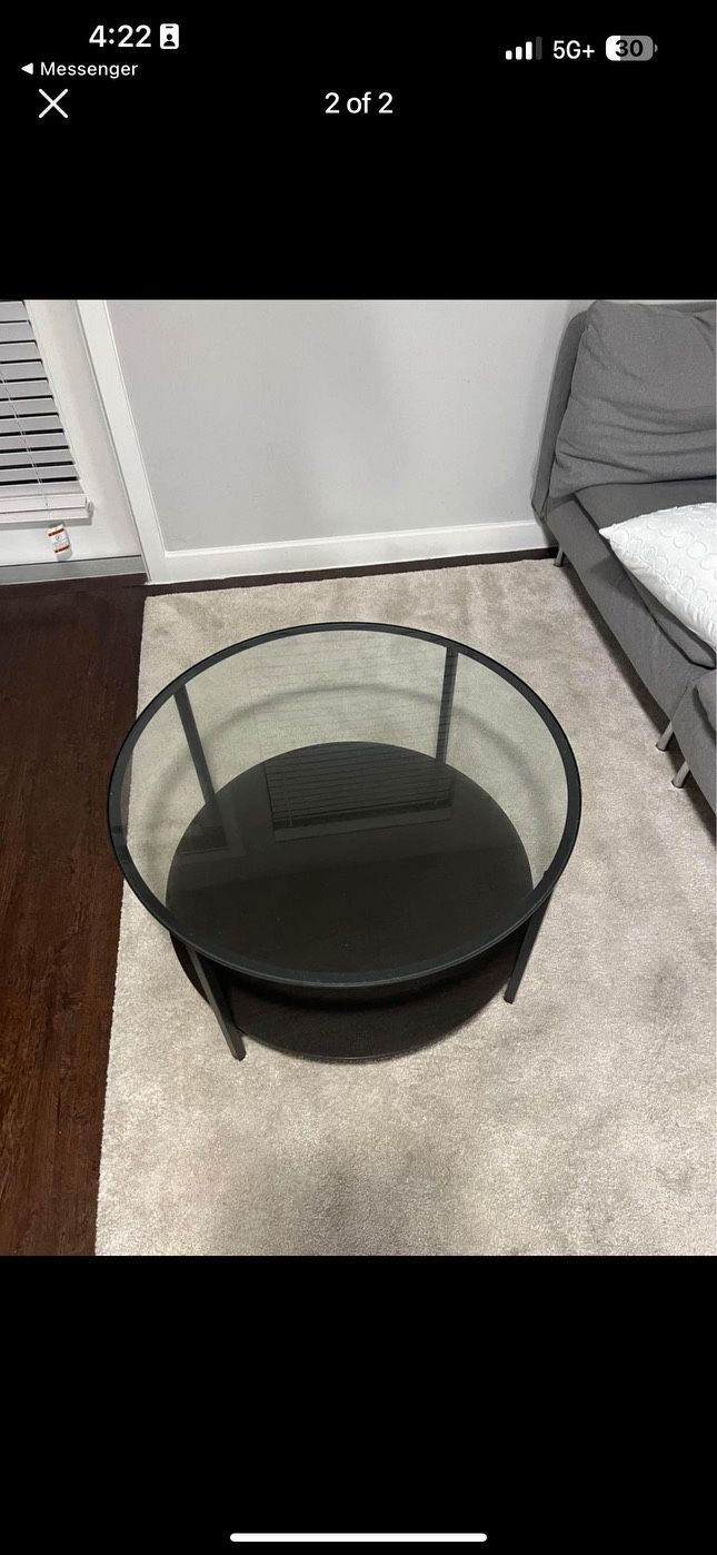 Black Round Coffee Table