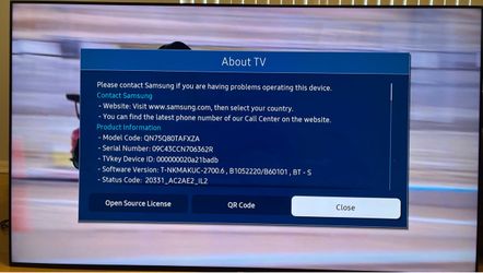 Samsung 75” Q80T QLED 4K Smart TV