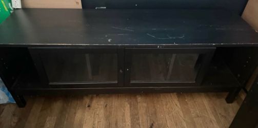 Black TV stand