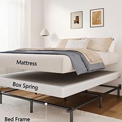 Full Size Mattress 10 Inches Set With Box Springs And Metal Bed Frame New From Factory Delivery Same Day