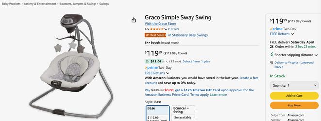 Baby Swing Graco