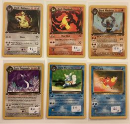 1st Edition Pokémon Team Rocket Cards Lightly Played
