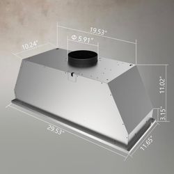 30 inch Built-in/Insert Range Hood
