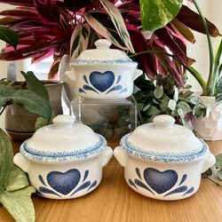 Vintage Spongewear Country Heart Soup Bowls set of 3