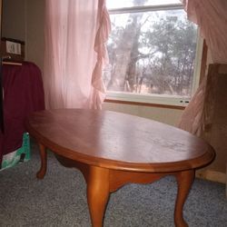 Vintage Oval Oak Coffee Table