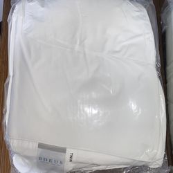 NEW Twin Mattress Topper White, BDEUS, Sealed Box, Thick Soft Protective Cover