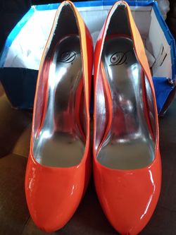 Orange heels size 9
