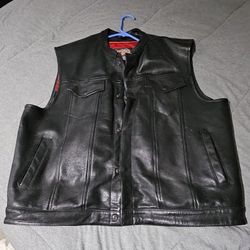 Papa's Leather Motorcycle Vest 3XL