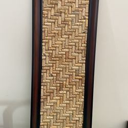 Custom Wine Cork Board With Dark Wood Frame