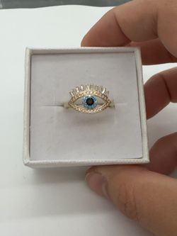 10KT Real Gold Eye Ring