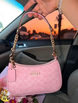 Pink coach terri bag