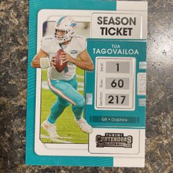 TUA TAGOVAILOA 2021 Contenders Season Ticket FOOTBALL NFL Card 60 DOLPHINS