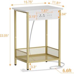 End Table With Charging Station