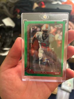 2025 Topps Chrome Emeka Egbuka Green Rookie Auto /99