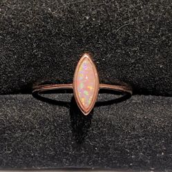 Opal Rose Gold Ring S925 Sz 7
