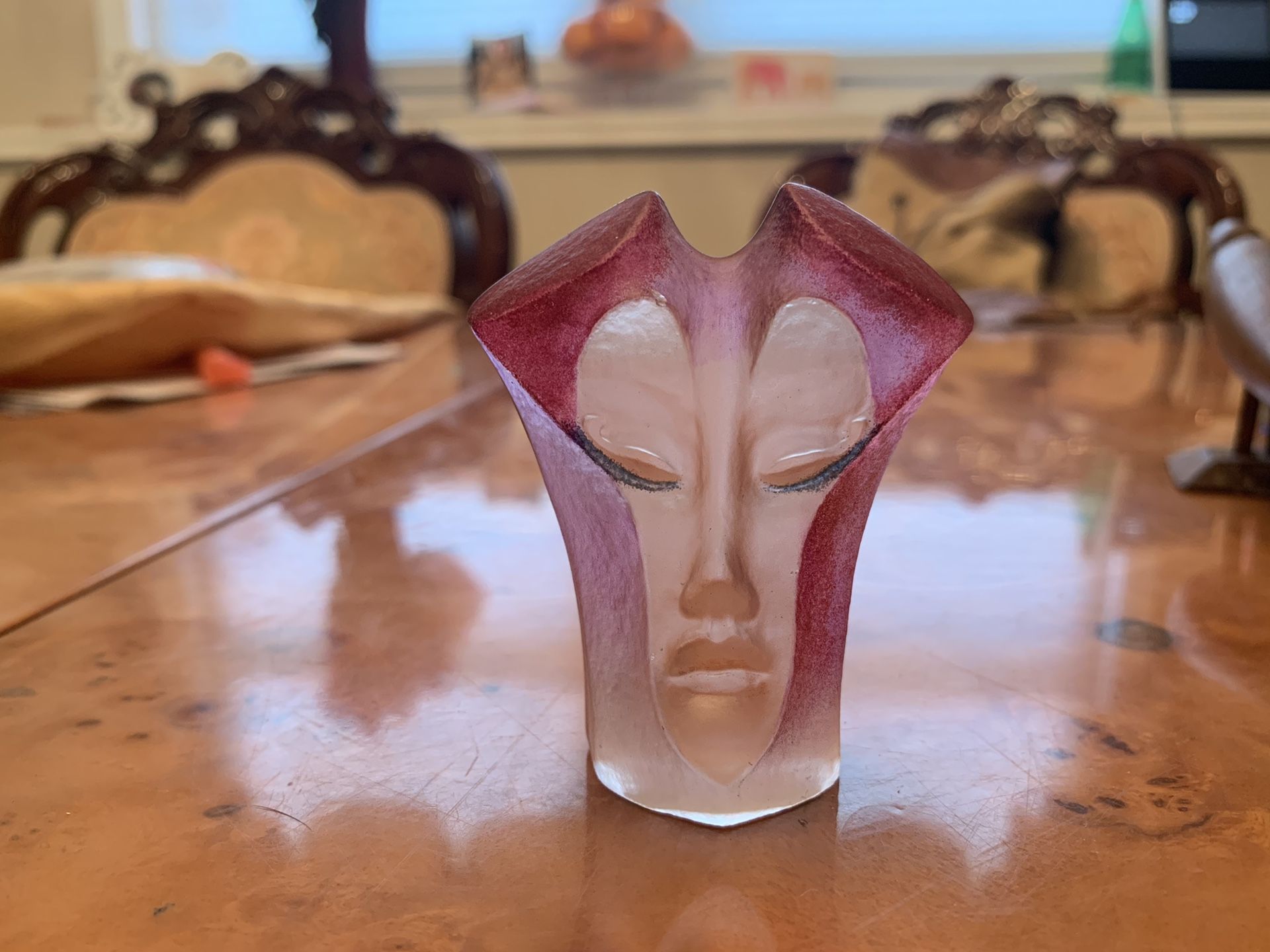 African glass figurine, paper weight