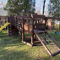 One Of A Kind Solid Wood Customizable Playground Set 