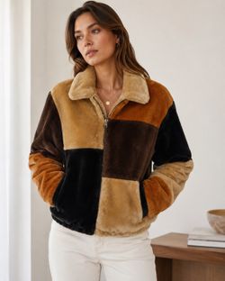 Urban Outfitters Faux Fur Zip-Up Jacket Men’s Medium