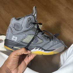 Off white Jordan 5s