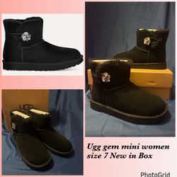 Ugg Mini Gem Boots Women Size 7 New In Box  $100 Firm Cash Or Zelle Only 