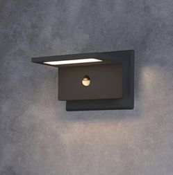Lustrlach Motion Sensor Outdoor Wall Sconce Light for House LED Exterior Light Fixture Modern Outside Wall Mount Porch Light for Front Door Garage Pat