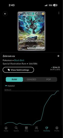 Zekrom ex black bolt 166/086