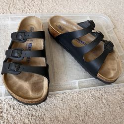 Birkenstock Florida Soft Footbed Sandal Birko-Flor - Black Size 37