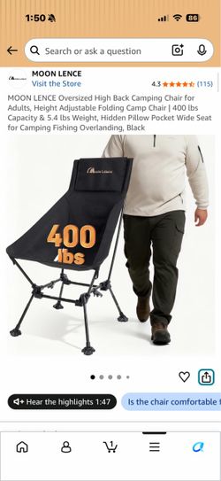 High Back Folding Camp Chair