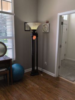 Tall Torchiere Floor Lamp Dark Bronze