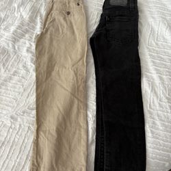 Two pairs of boys size 6 pants