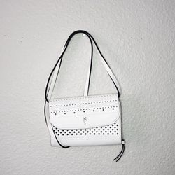Women's SV Crossbody White Purse  Multi Pocket Bag Wallet Purse Multi Purpose 