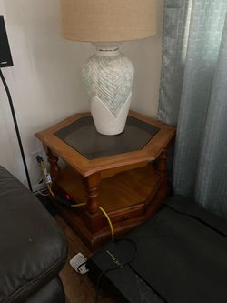 Side Table And Glass Coffee Table