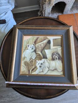 Westies dogs oil painting