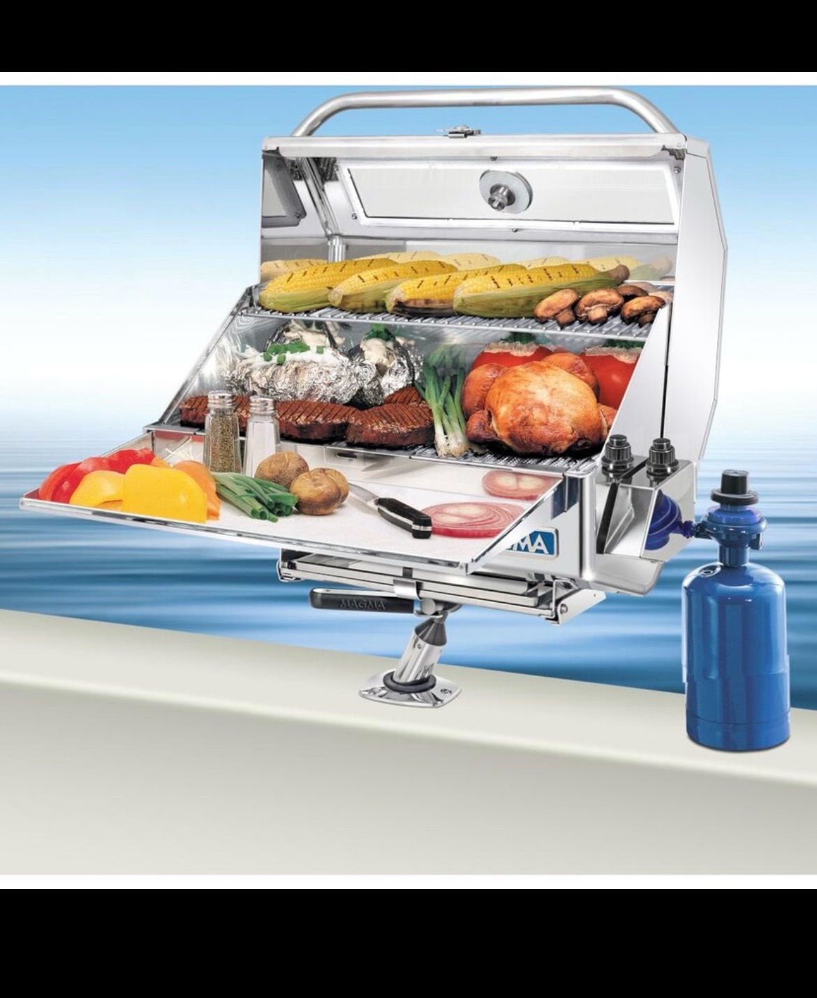 Magma XL BOAT grill with Mount