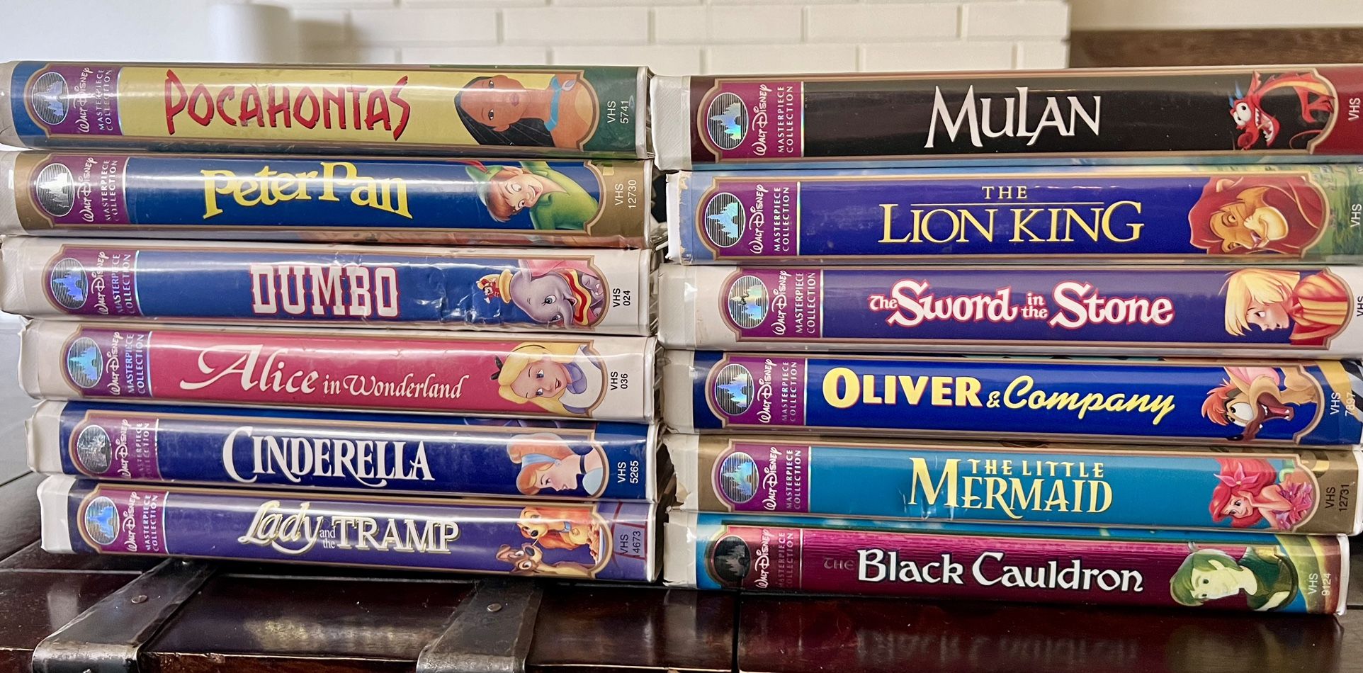 Lot Of 11 VHS Walt Disney Movies BLACK DIAMOND Masterpiece Collection A