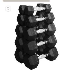 Dumbbell set with rack