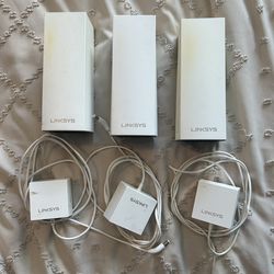 3 Linksys wifi mesh routers