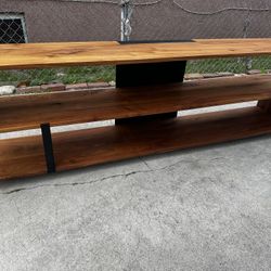 Crate And Barrel Mid Century Modern Open Media Console Entertainment Center Tv Stand Sideboard Credenza.