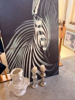 Large Zebra Canvas Wall Art