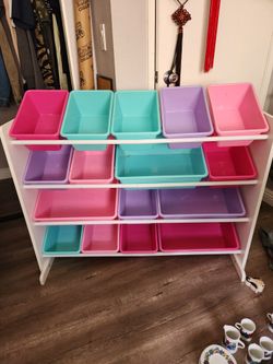 16 bin storage shelves