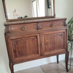 Antique Buffet With Marble