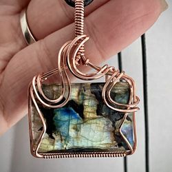 Wire Wrapped Pendant - Labradorite