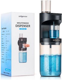 ZOFGENOW Automatic Mouthwash Dispenser, 10/20/30 mL Presets, White Remembers your selected volume. Position the magnetic cup to dispense automatically