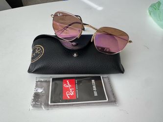 ⁠Authentic Ray-Ban Hexagonal Flat Lenses RB3548-N Gold/Pink Mirror⁠