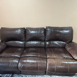Three Seater Sofa With Two Recliner Seat. 