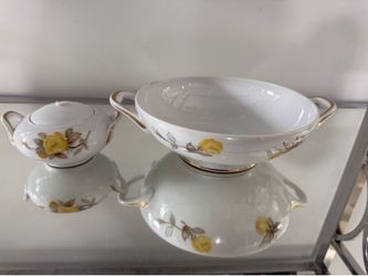 Vintage Sango “Cotillion” Yellow Rose Serving Pieces – Made in Japan –