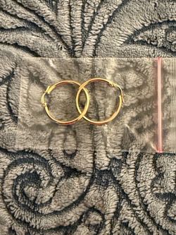 20 mm solid gold hoop earrings