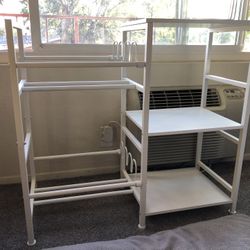 Record Table/Storage Shelves with Adjustable Bars