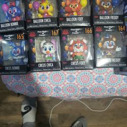 Complete Set Of 8 FNAF FunkoPop Ballon/Circus Minis